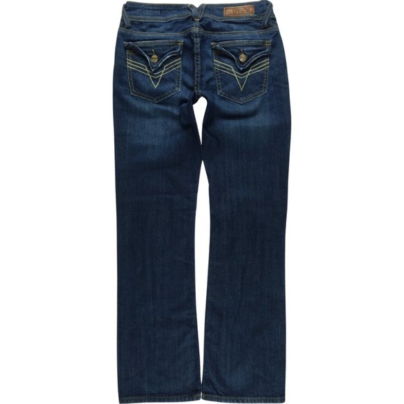 Vigoss Boot Cut Fit Flap Jeans Juniors 7 8 29 A099 - Picture 2 of 7